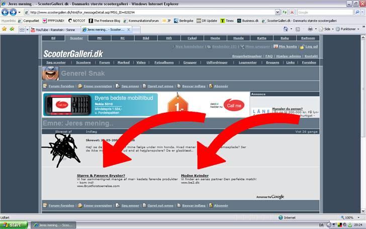 Yamaha BWS - solgt - Pil 1: Større og Pænere bryster? - hvad fanden skal vi bruge det til!? Der er næsten kun 14 - 18-årige (drenge) herinde.. Pil 2: Modne kvinder, vi finder en seriøst partner - igen, jeg tvivler på 14 - 18-årige er specielt seriøse billede 14