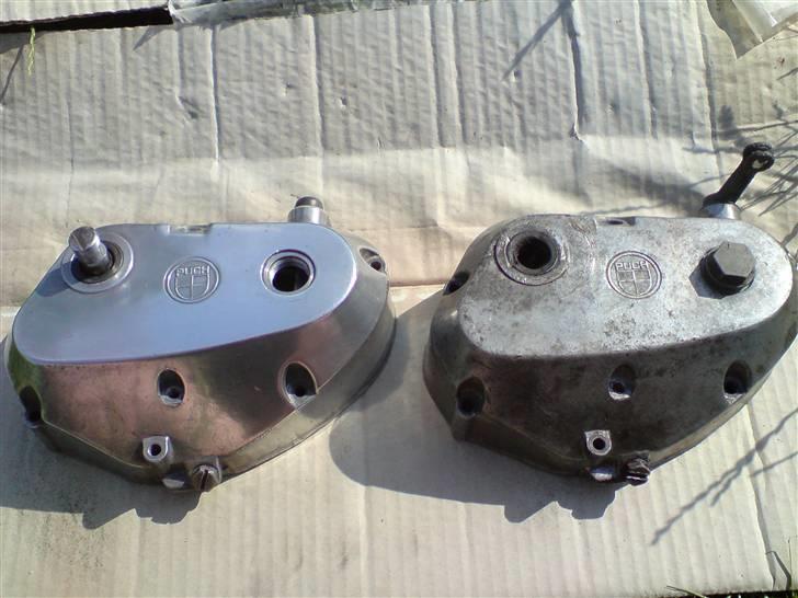 Puch Monza N-  SSL Flagskib - Koblingsskjoldet før og efter behandlingen.. billede 17