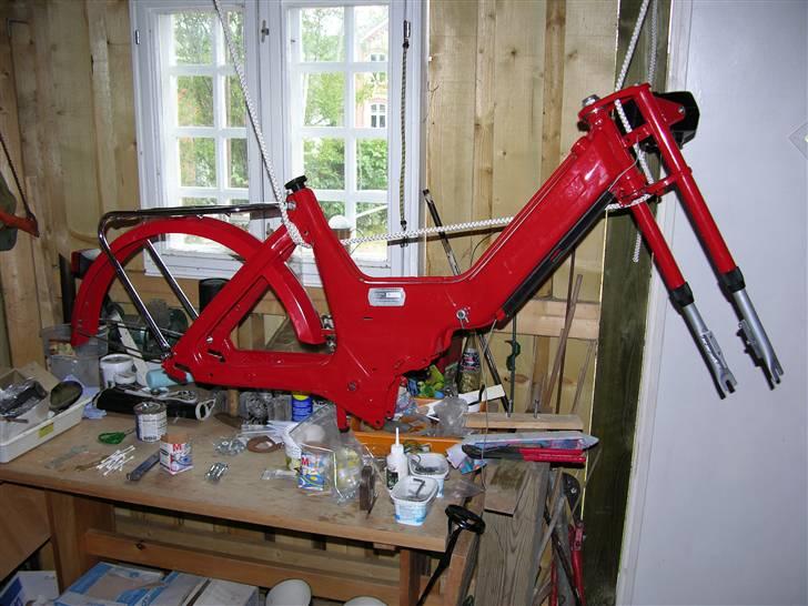 Puch Maxi K (Projekt) - stel monteret med forgaffel og bagskærm/bagagebærer billede 1