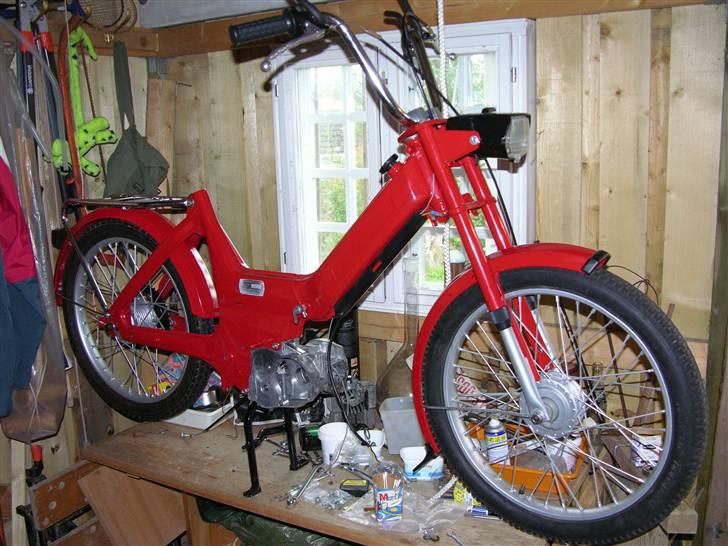 Puch Maxi K (Projekt) - Yes! så kom der endelig hjul på dyret :) billede 10