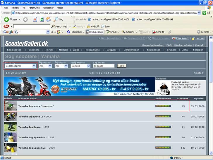 Yamaha manston jog space (før) billede 10