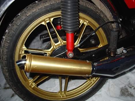 Puch monza juvel 3x "SOLGT" - gulddæmperen og stjernefælgerne passer sammen!! billede 5