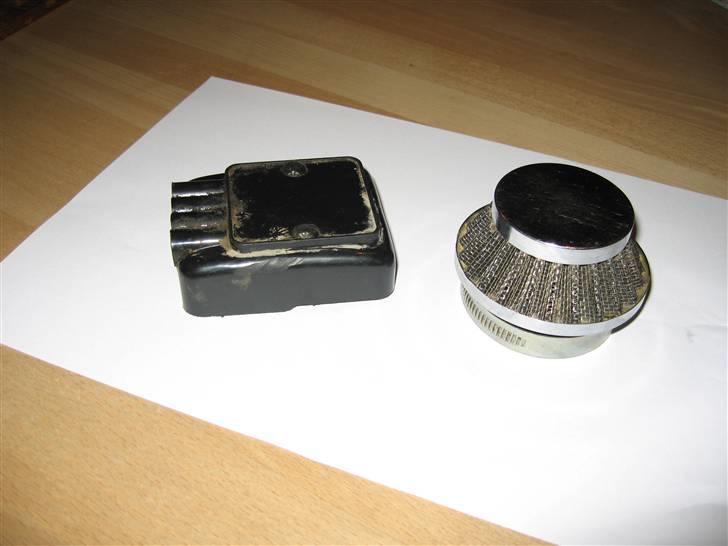 MiniBike 47cc - gamle luftfilter, og det nye powerfilter. billede 11