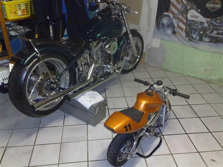 Polini kopi bike LC TD *Solgt* - ved siden af harleyen :D  billede 12