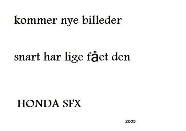 Honda sfx solgt billede 5