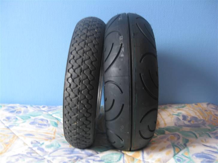 Honda ST50 Dax - Byttet - Gamle fælge/dæk Vs. Nye  billede 8