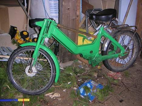 Puch         maxi k - sådan så den ud da jeg købte den. den er metalblå nu billede 3