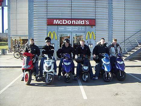 Yamaha Jog Space - Byttet Sonic - Fra venstre - Palle´s Runner, Andreas´ Sonic, Scharff´s SFX, Min egen Jog, Kulle´s SFX og Emil´s SFX !! Førster og Mark mangler.. billede 3