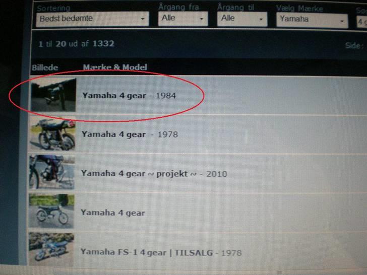 Yamaha 4 gear (solgt) billede 12