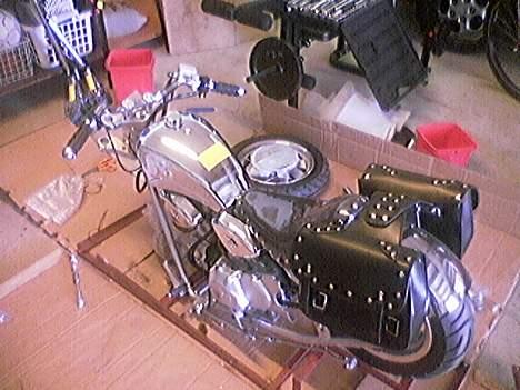 MiniBike Chopper - Sådan ankom den, næsten samlet, mangler bare det forreste billede 3