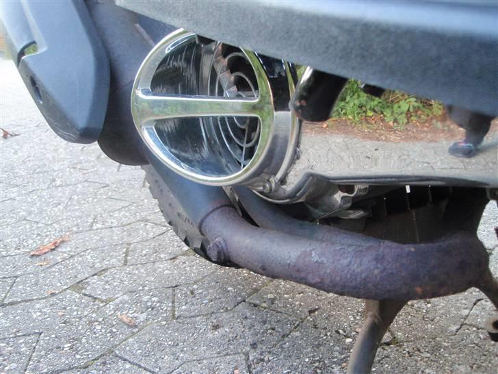 PGO Hot 50 Black/Chrome SOLGT - Krom blæseskjold og Krom Grisetryne billede 8