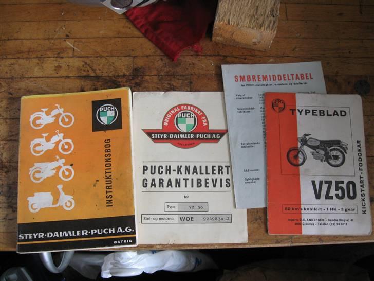 Puch vz50 - alle papirer er der,utrolig at de har overlevet billede 3