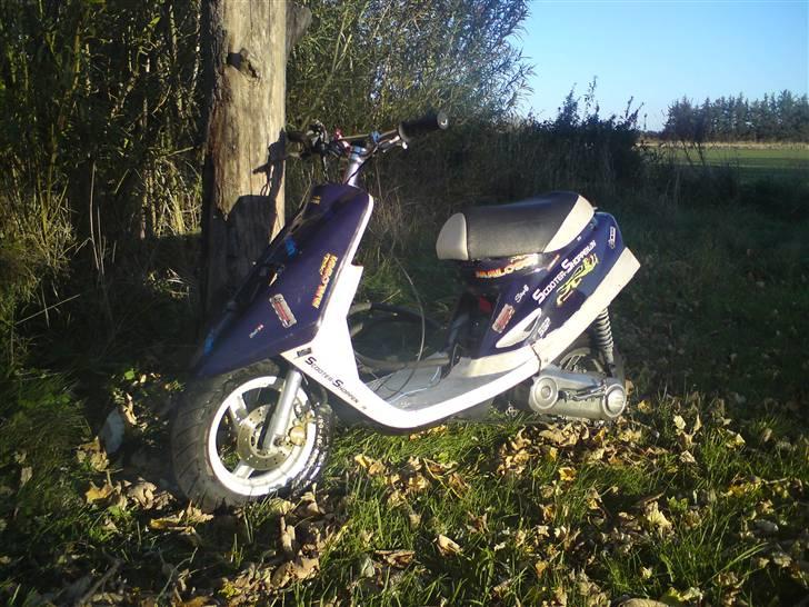 Yamaha jog FS PR Byttet - Kølerslanger & ledningerne kabler osv bliver lagt i skjoldene når jeg gider, ja det er grimt. billede 6