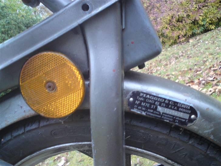 Vespa Ciao( SOLGT - Stelnummer og Refleks billede 6