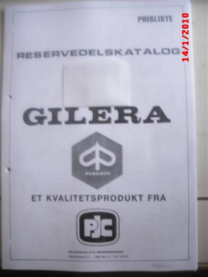 Gilera 50 Trial - Kopi af original reservedelskatalog med eksploderede tegninger, værktøj og eldiagram. billede 14