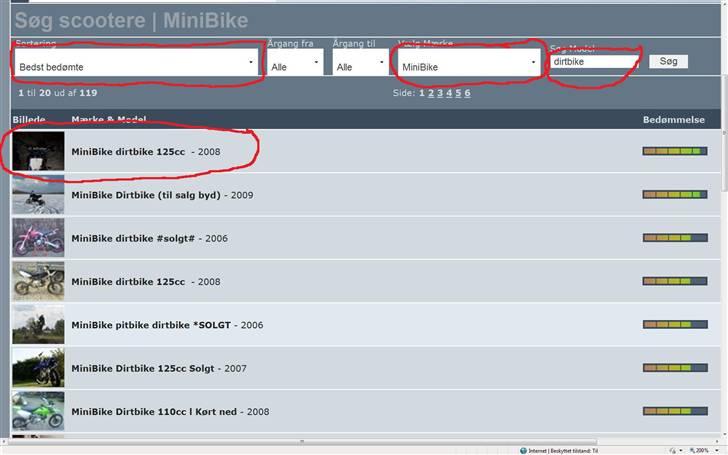MiniBike dirtbike 125cc [ byttet ] billede 8