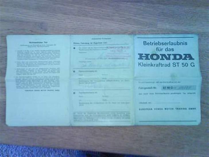 Honda Dax - Org.Papir. billede 7