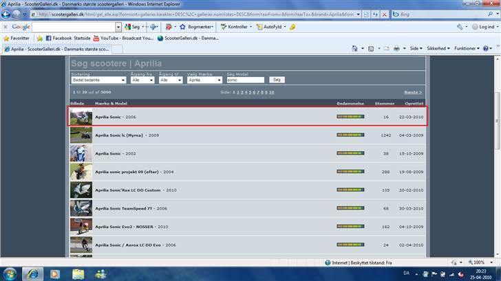 Aprilia Sonic STJÅLET! - Den 25. april 2010 kom sonic´en op og blev den bedst bedømte sonic billede 11