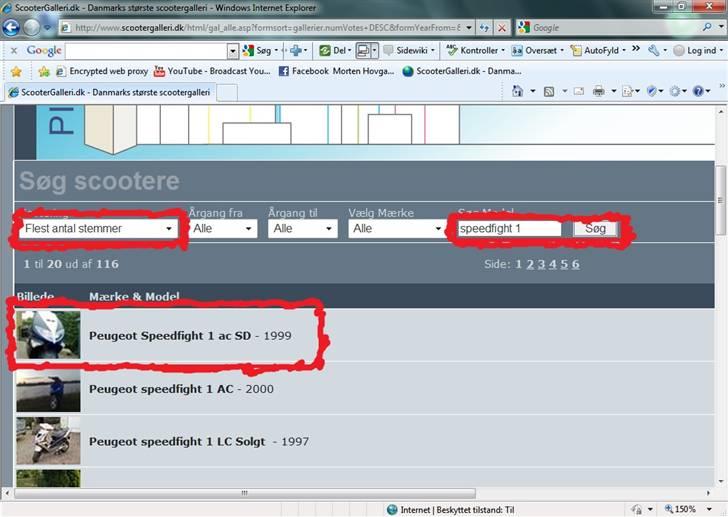 Peugeot Speedfight 1 > BYTTET < - Så ligger jeg sq i toppen :D billede 6