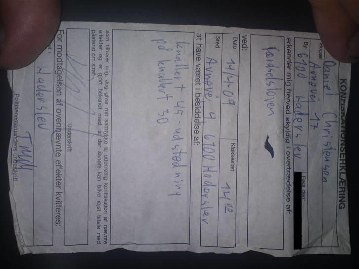 Yamaha neo's  // nakket!! - blev stoppet med over 100 og fik dem bildt ind der bare sad et 45 uds på xD men læg mærke til hvor jeg bode og hvor jeg blev stoppet var på vej hjem billede 16