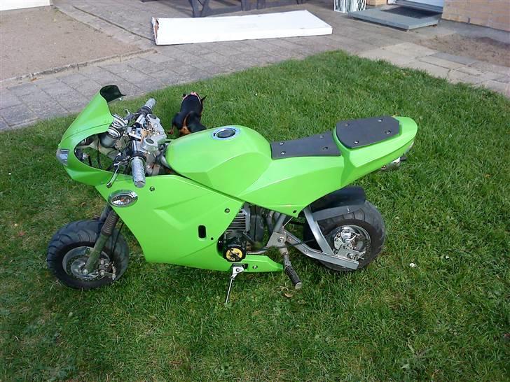 Kawasaki Ninja (wannabe) *Solgt* - her har jeg malet alle skjoldene og sat dem på igen billede 10