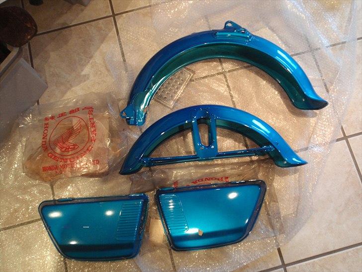 Honda Cd50k1 - Så kom der et sæt nye skærme. billede 6