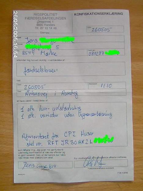 CPI Hussar "solgt -2kasser øl - sårn kan det jo gå :D ( min bror der blev stoppet på MIN scooter ) billede 14