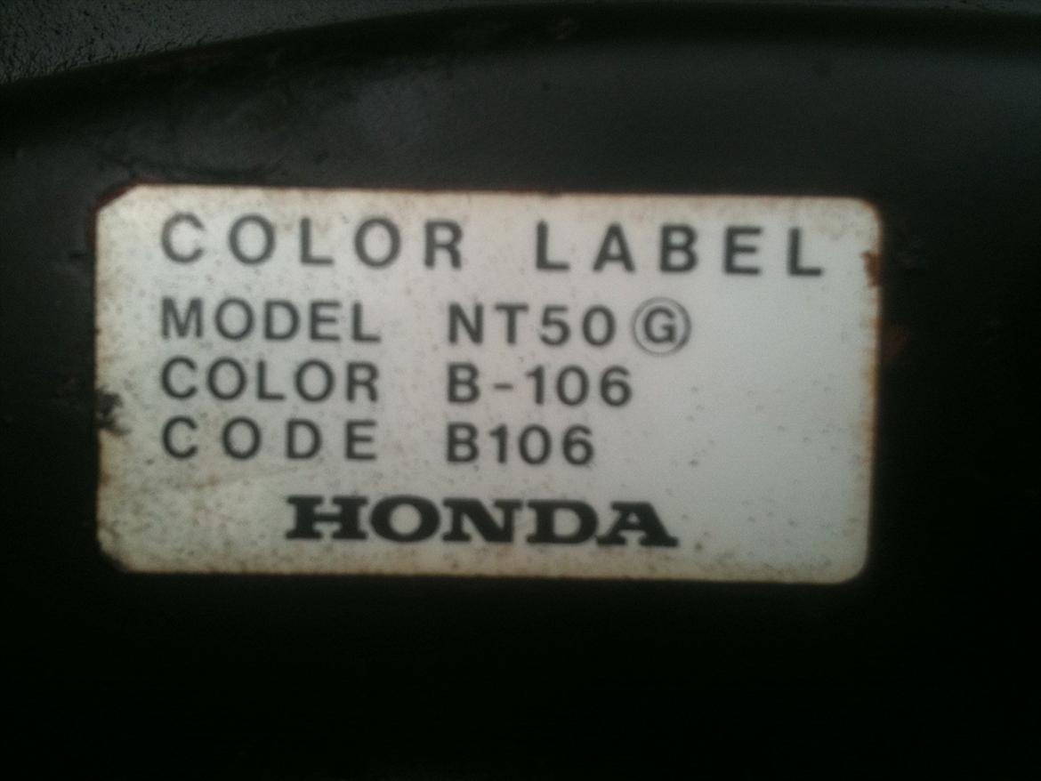 Honda Melody T il  S alg  - Farve Kode.. billede 11