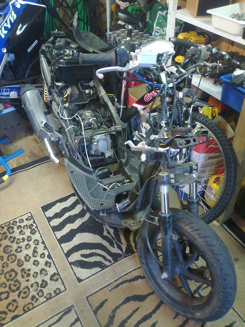 Kymco Super 8 Solgt - Stel inden den blev malet og fik skjoldene på billede 16