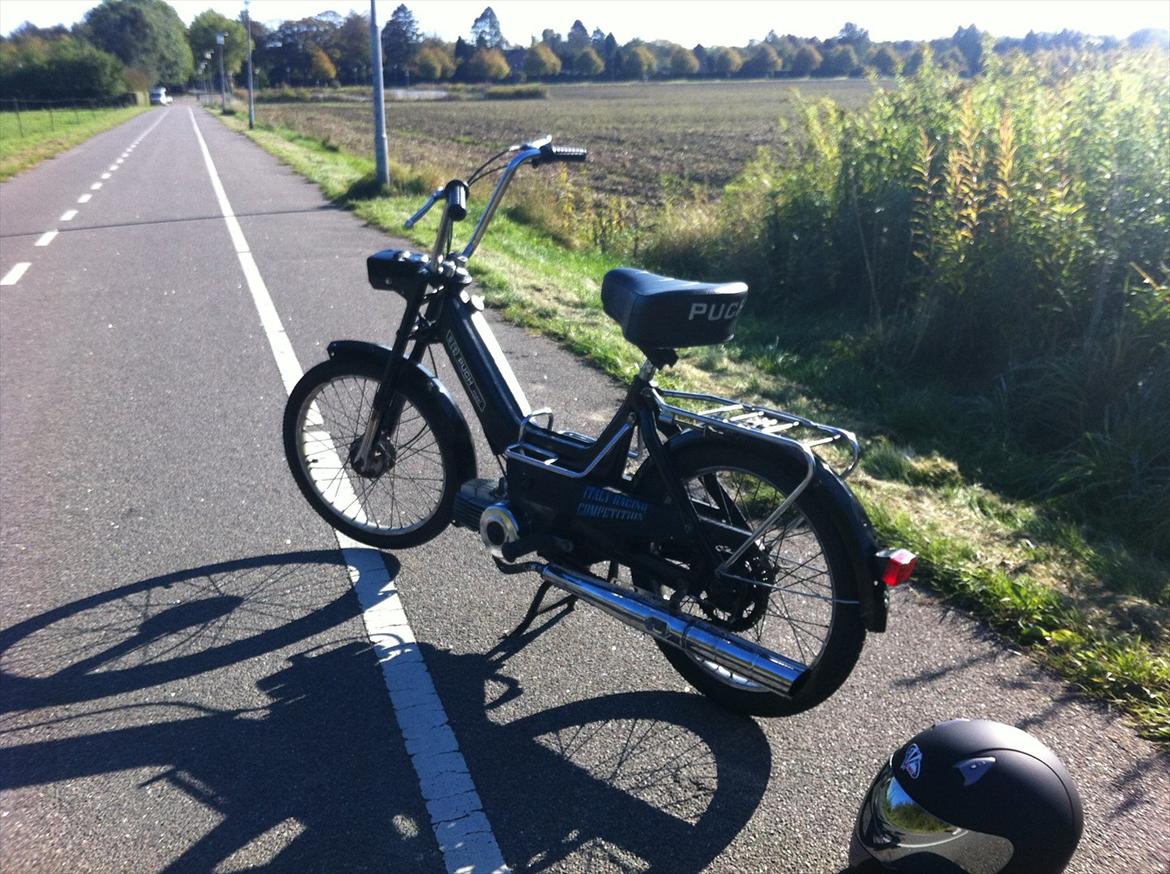 Puch Maxi K  - 1. tur efter renovering. nu mangler bare ny udstødning og benzinhane. billede 2