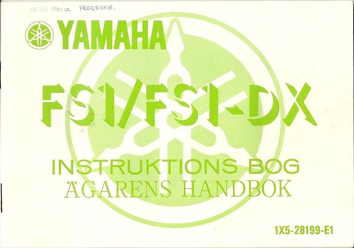 Yamaha fs1 - den orginale instruktionsbog billede 9