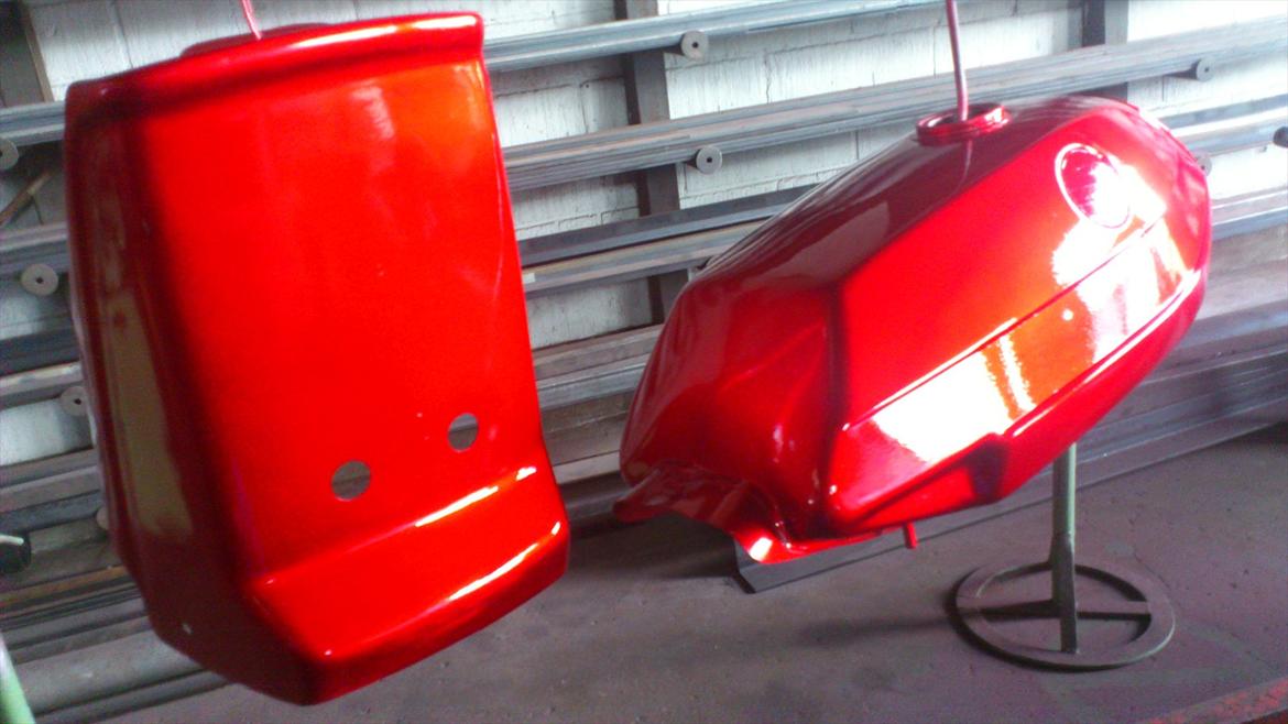 Puch Monza 2 gear - Og den røde maling, skulle gerne minde lidt om candyred billede 4