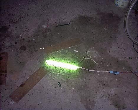 Suzuki k 50 4 gear - Det grønne neon rør som jeg skal ha gejlet den med. billede 2