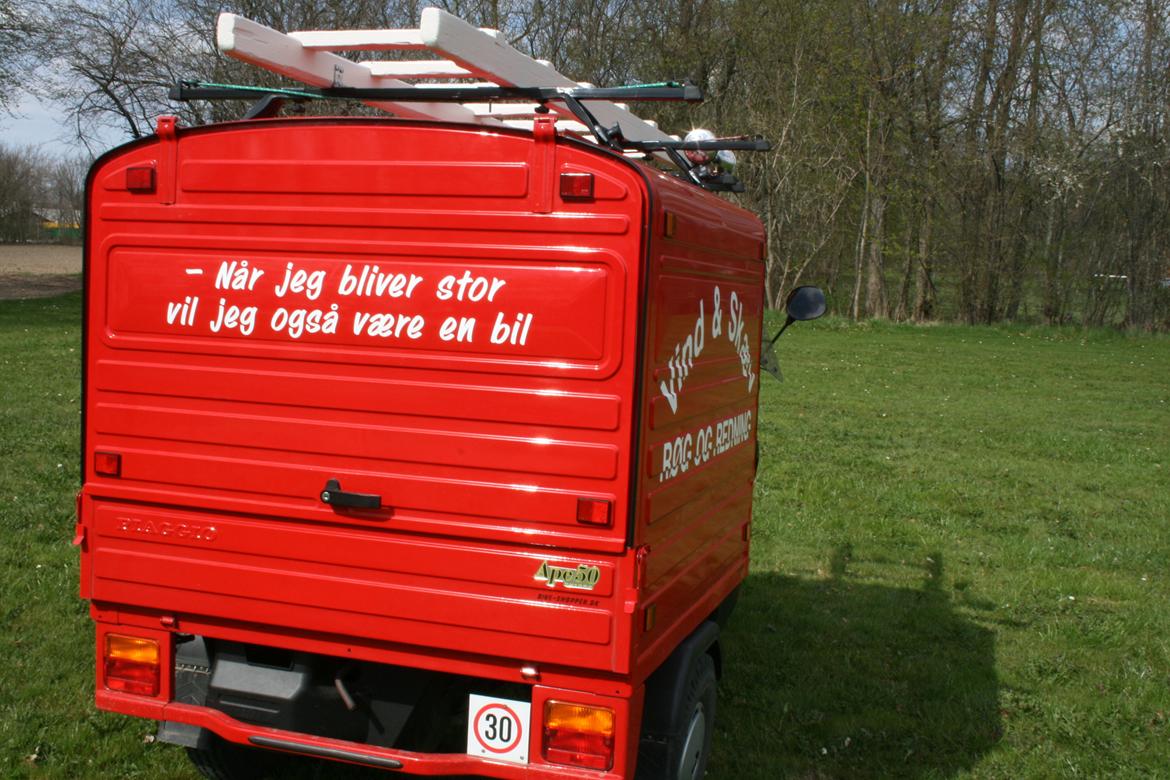 Piaggio APE Van 50 "Brandbilen" Den er Solgt billede 10