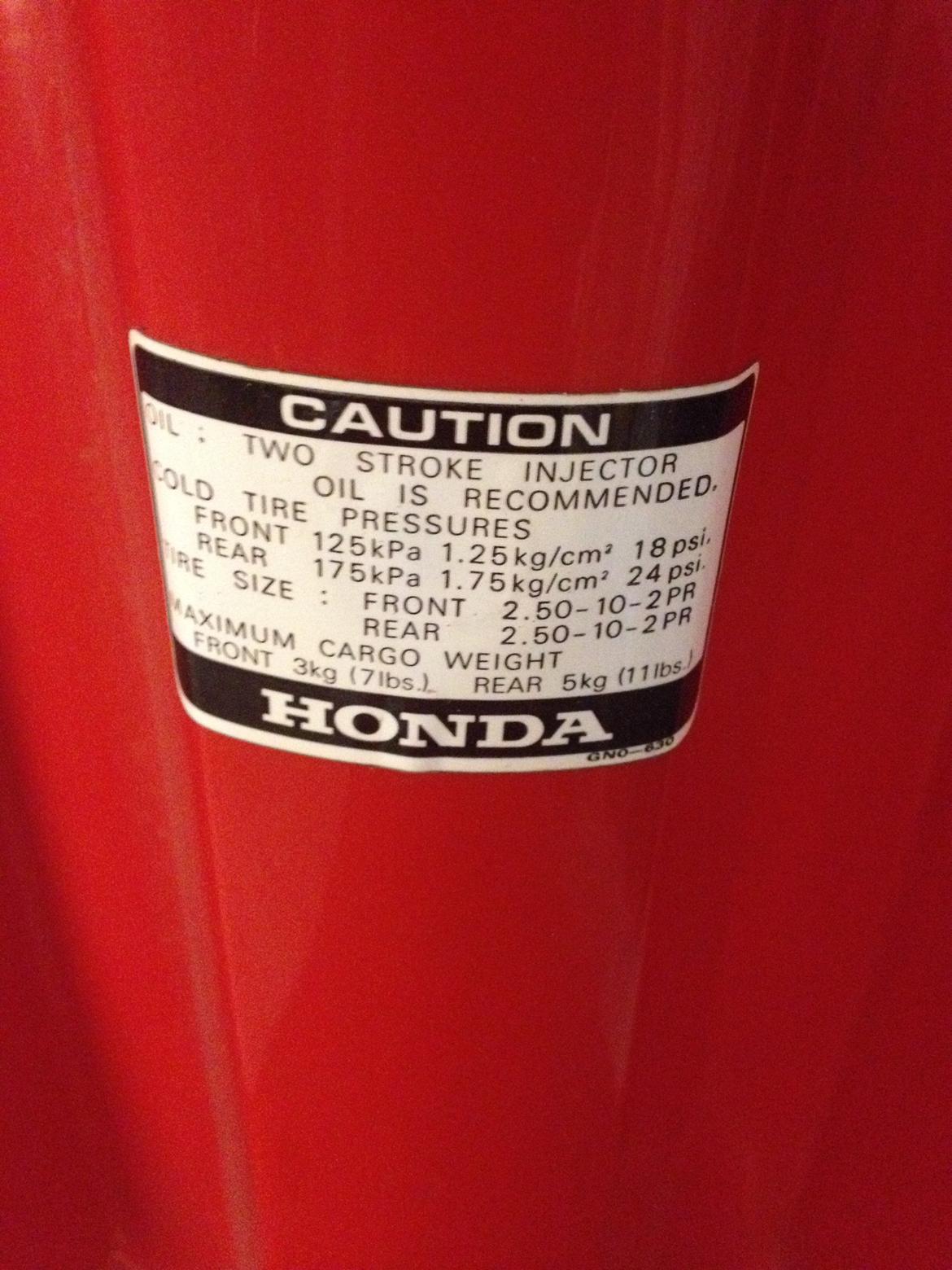 Honda NT50 Melody Mini - originalt klistermærke, bare copypaste teksten..  billede 12