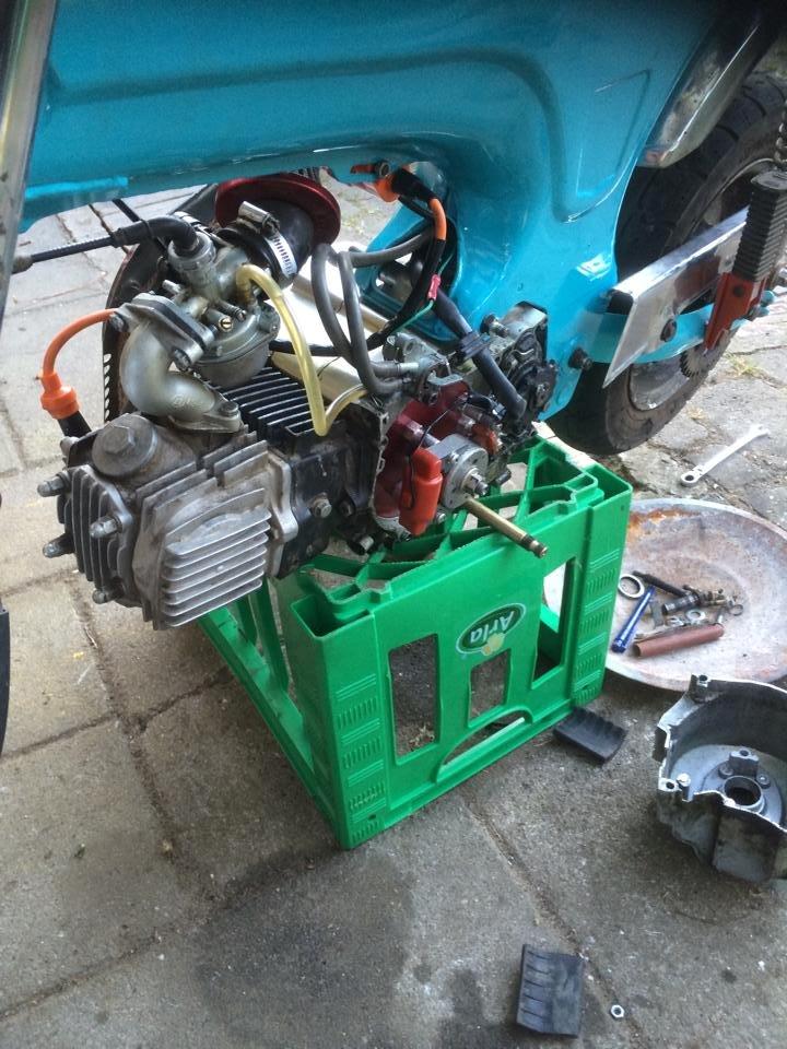 Skyteam Dax Med Crosser-Motor - da motoren endelig blev sat på med lidt besvær billede 4