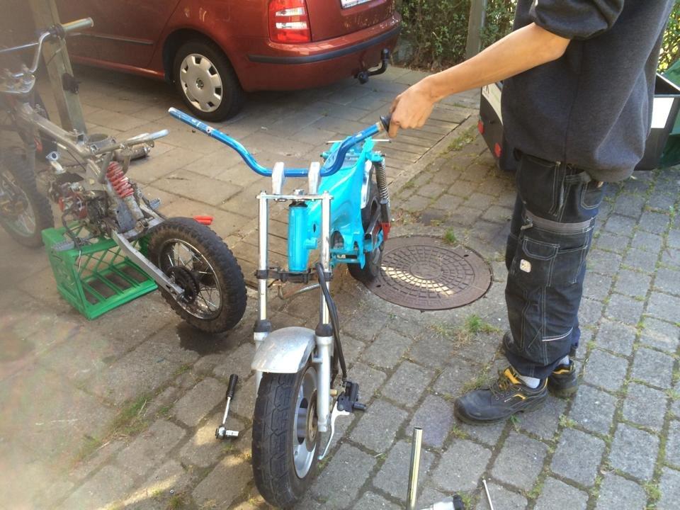 Skyteam Dax Med Crosser-Motor - det nye styr fra min chopper kom på billede 8