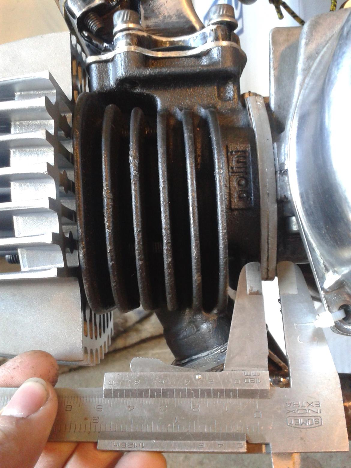 Puch 74cc Maxi / bws - 5mm bundspacer, topstykke planet helt i bund billede 18