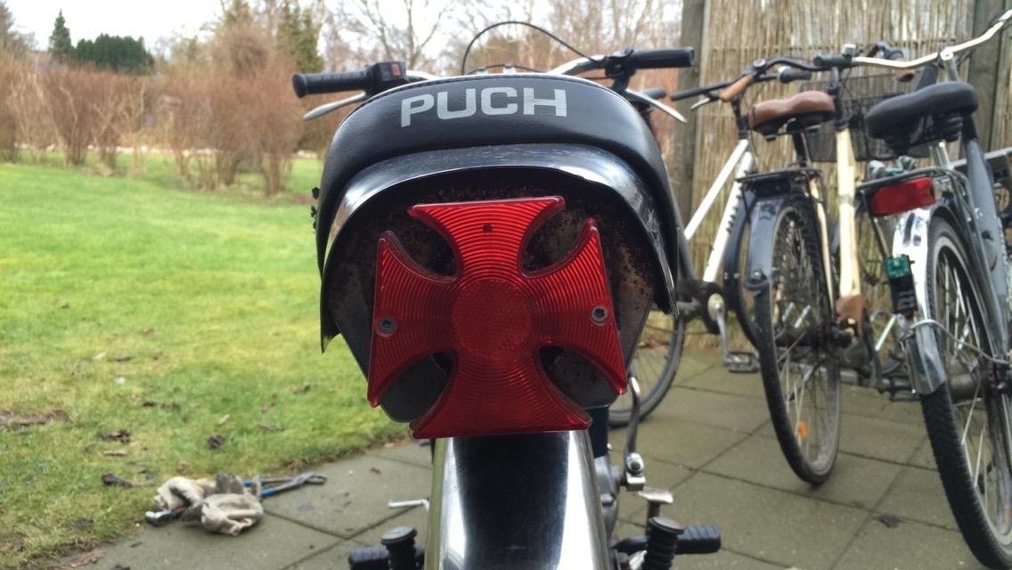 Puch N-SL2 Monza - hvad pokker er det for en baglygte, ved i noget? billede 4