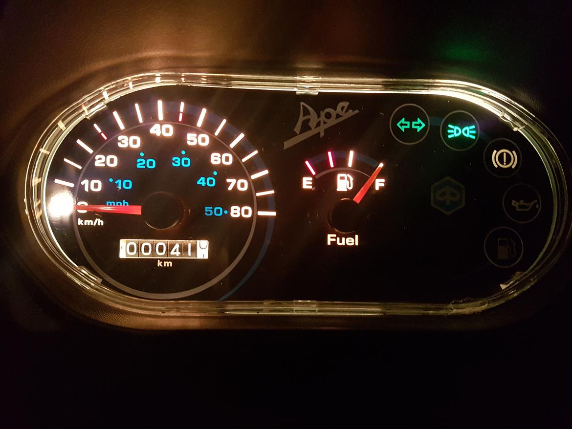 Piaggio Ape 50 E4 - på vej hjem med den fik lige benzin på billede 5