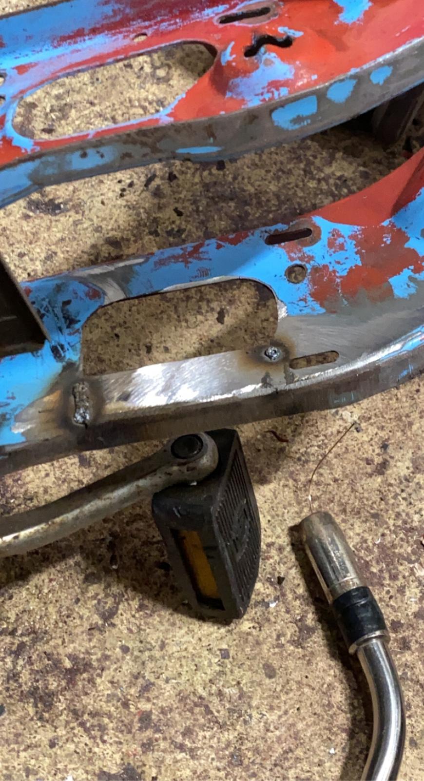 Vespa Ciao - svejset nyt stykke i billede 15