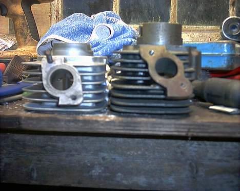 Yamaha jog >>>SOLGT>>> - til venstre er 47,6 og til højre er det jeg skal køre med og er 51,7 og bliver boret op billede 7