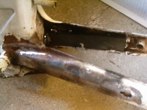 Puch Maxi K-Byttet med 4g DX - Det sted på bagsvinger, hvor min  onkel lappede den + forstærkning  billede 7