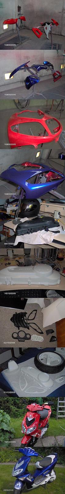 Peugeot Speedfight 2  WRC 206 AC - processen med maler arbejdet billede 2