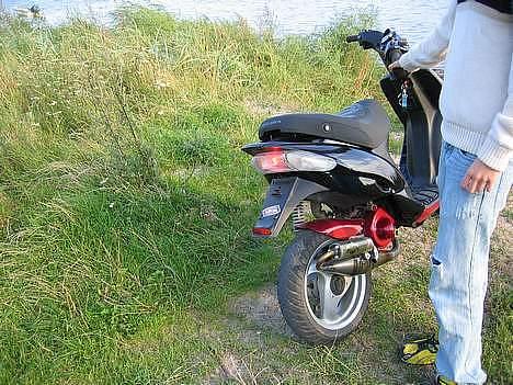 Gilera Stalker "Custom Racing" - Skæring strand 04 her kan man tydelig se at luftfilteret sidder oppe i hjælmrummet billede 6
