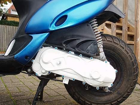 Gilera stalker - hvidt variatorskjlod med blå skruer billede 2