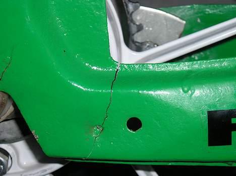 Puch maxi *Hovmøllers* (solgt) - sådan endte den sine dage, og sælges nu i dele:( baggaflen var forstærket, men ikke godt nok åbenbart..  billede 11