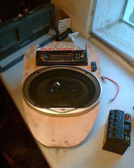 Yamaha JOG R -byttet til JOG FS - mit 250 watts anlæg z zound billede 2