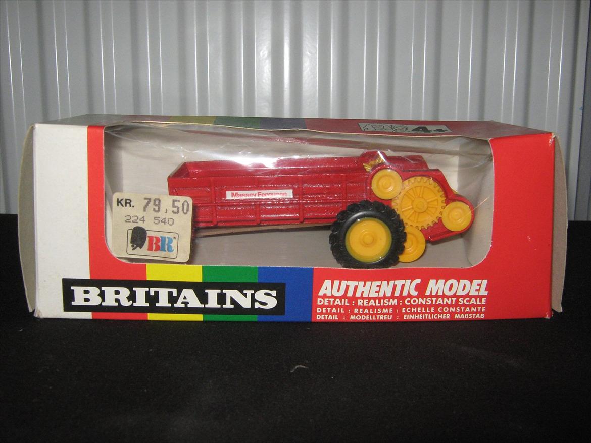 massey ferguson modeltraktorer og redskaber - 26. britains mf manure spreader billede 47