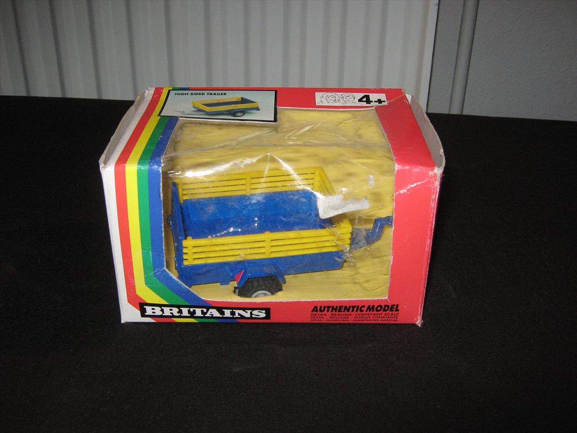 modeltraktor redskaber - britains high side trailer billede 10